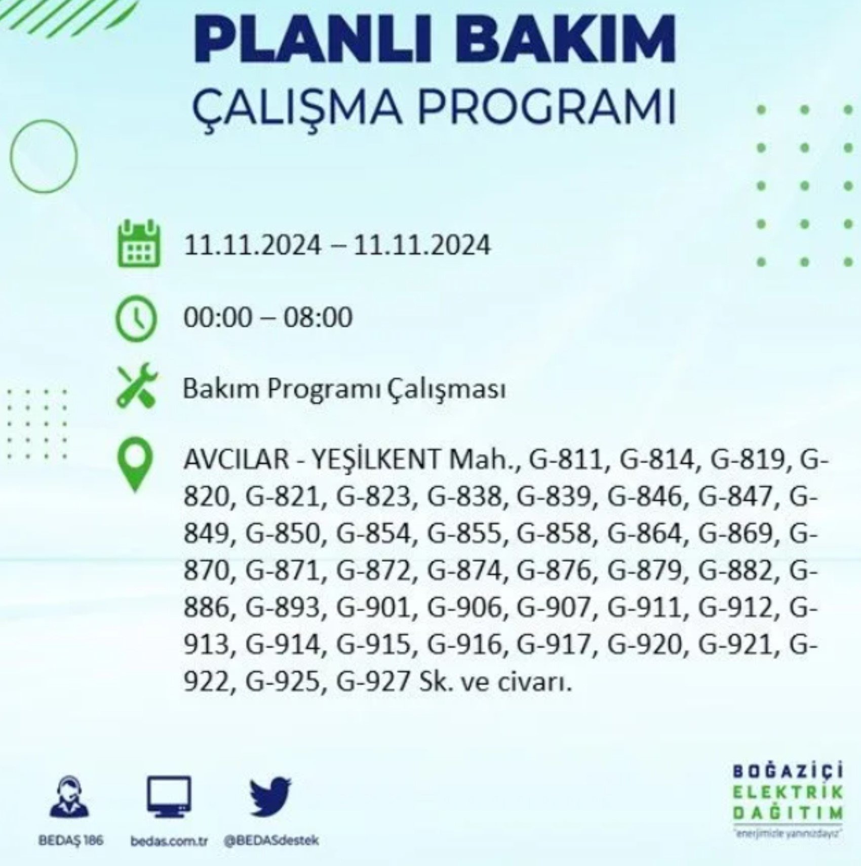 11 Kasim Istanbul Elektrik Kesintisi 9