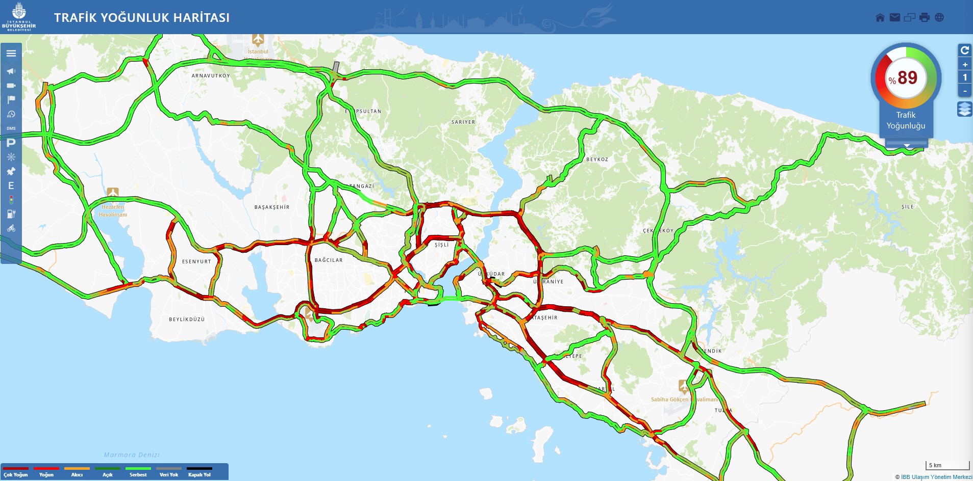 89 Ibb Trafik Haritası